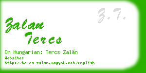 zalan tercs business card